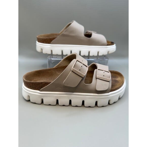 Papillio by Birkenstock Arizona Womens Chunky Sandals Taupe Sz 36 US 6 Platform - Picture 2 of 7
